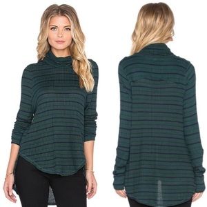 Free People Drippy Striped Cowl Neck Thermal